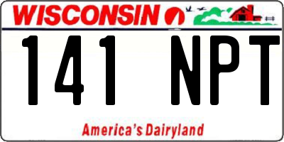 WI license plate 141NPT
