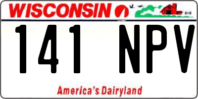 WI license plate 141NPV