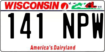 WI license plate 141NPW