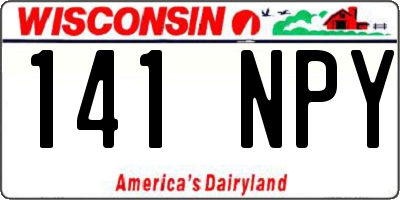WI license plate 141NPY