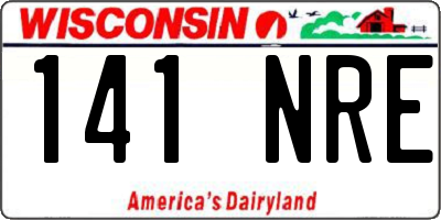 WI license plate 141NRE