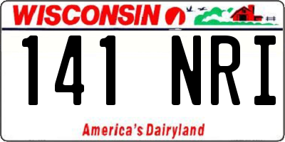 WI license plate 141NRI