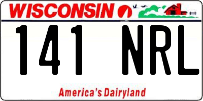 WI license plate 141NRL