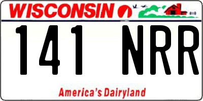 WI license plate 141NRR