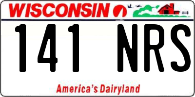 WI license plate 141NRS
