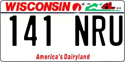 WI license plate 141NRU
