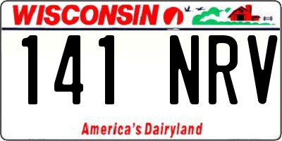 WI license plate 141NRV