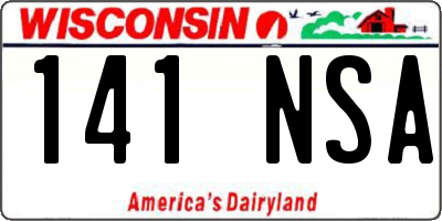 WI license plate 141NSA