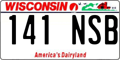 WI license plate 141NSB