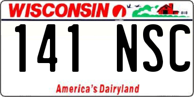WI license plate 141NSC