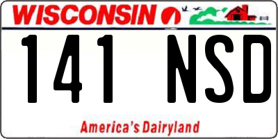 WI license plate 141NSD