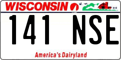 WI license plate 141NSE