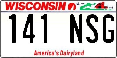 WI license plate 141NSG