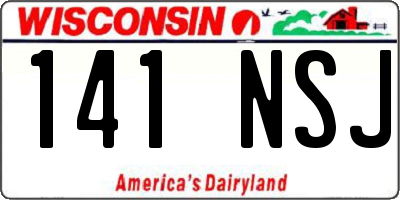 WI license plate 141NSJ