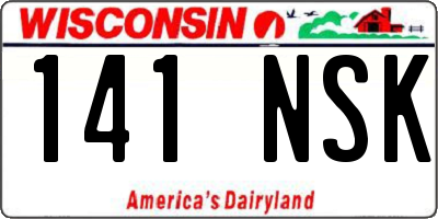 WI license plate 141NSK