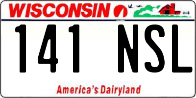 WI license plate 141NSL