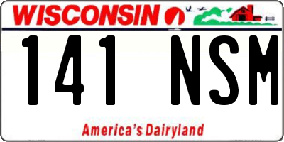 WI license plate 141NSM