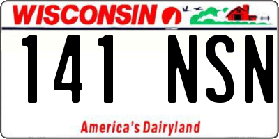 WI license plate 141NSN