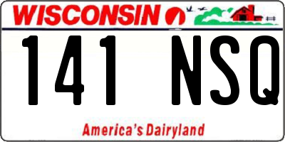 WI license plate 141NSQ