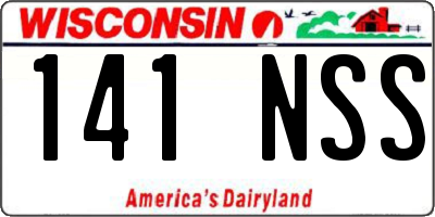WI license plate 141NSS