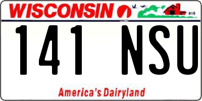 WI license plate 141NSU