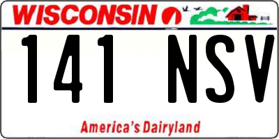 WI license plate 141NSV