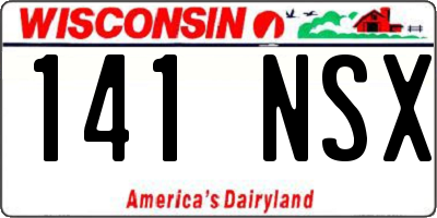 WI license plate 141NSX