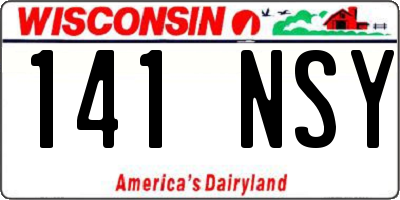 WI license plate 141NSY