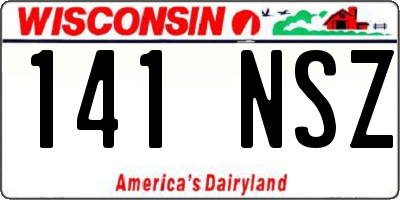 WI license plate 141NSZ