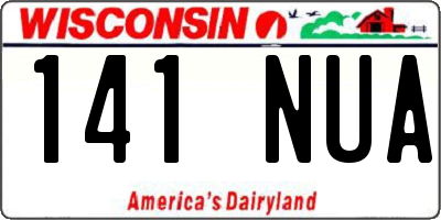 WI license plate 141NUA