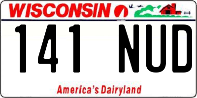 WI license plate 141NUD