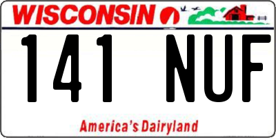 WI license plate 141NUF