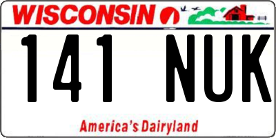 WI license plate 141NUK