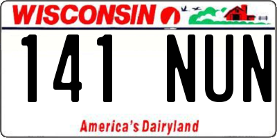WI license plate 141NUN