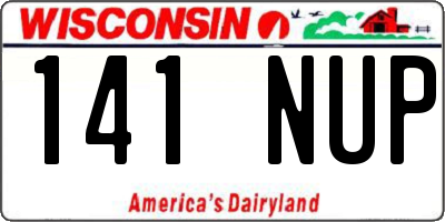 WI license plate 141NUP