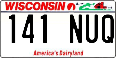 WI license plate 141NUQ