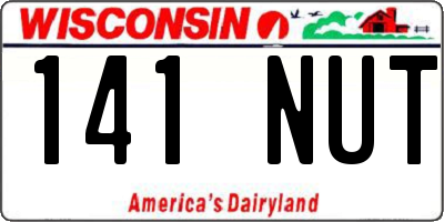WI license plate 141NUT