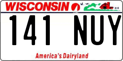 WI license plate 141NUY