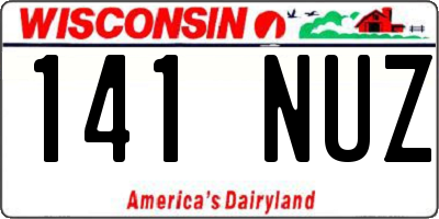 WI license plate 141NUZ
