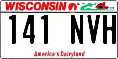 WI license plate 141NVH