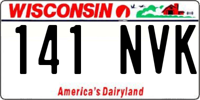 WI license plate 141NVK