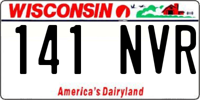 WI license plate 141NVR