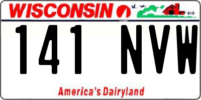 WI license plate 141NVW