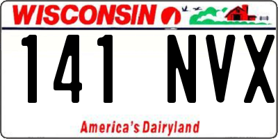 WI license plate 141NVX