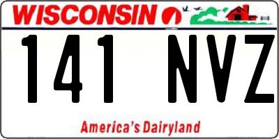 WI license plate 141NVZ