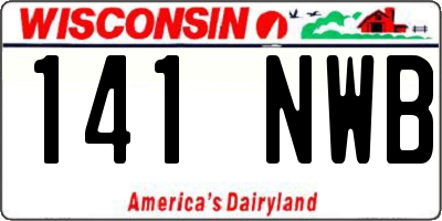 WI license plate 141NWB