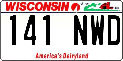 WI license plate 141NWD