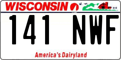 WI license plate 141NWF