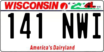 WI license plate 141NWI