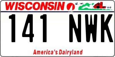 WI license plate 141NWK